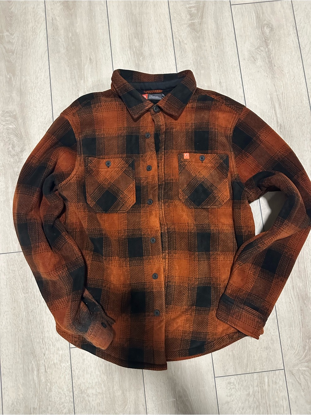 Fleece lined plaid flannel